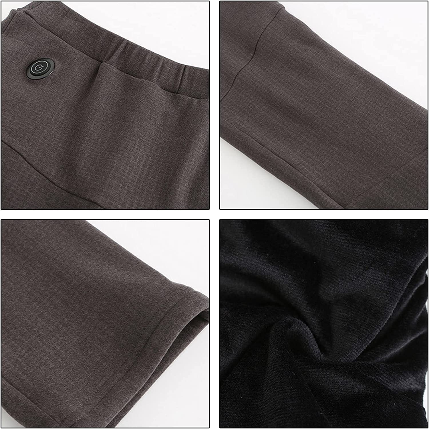 Bielizna termoaktywna dla mężczyzn i kobiet, legginsy z ogrzewaniem elektrycznym USB do użytku w pomieszczeniach, na zewnątrz i w sporcie (Color : Red, Size : M-Medium)