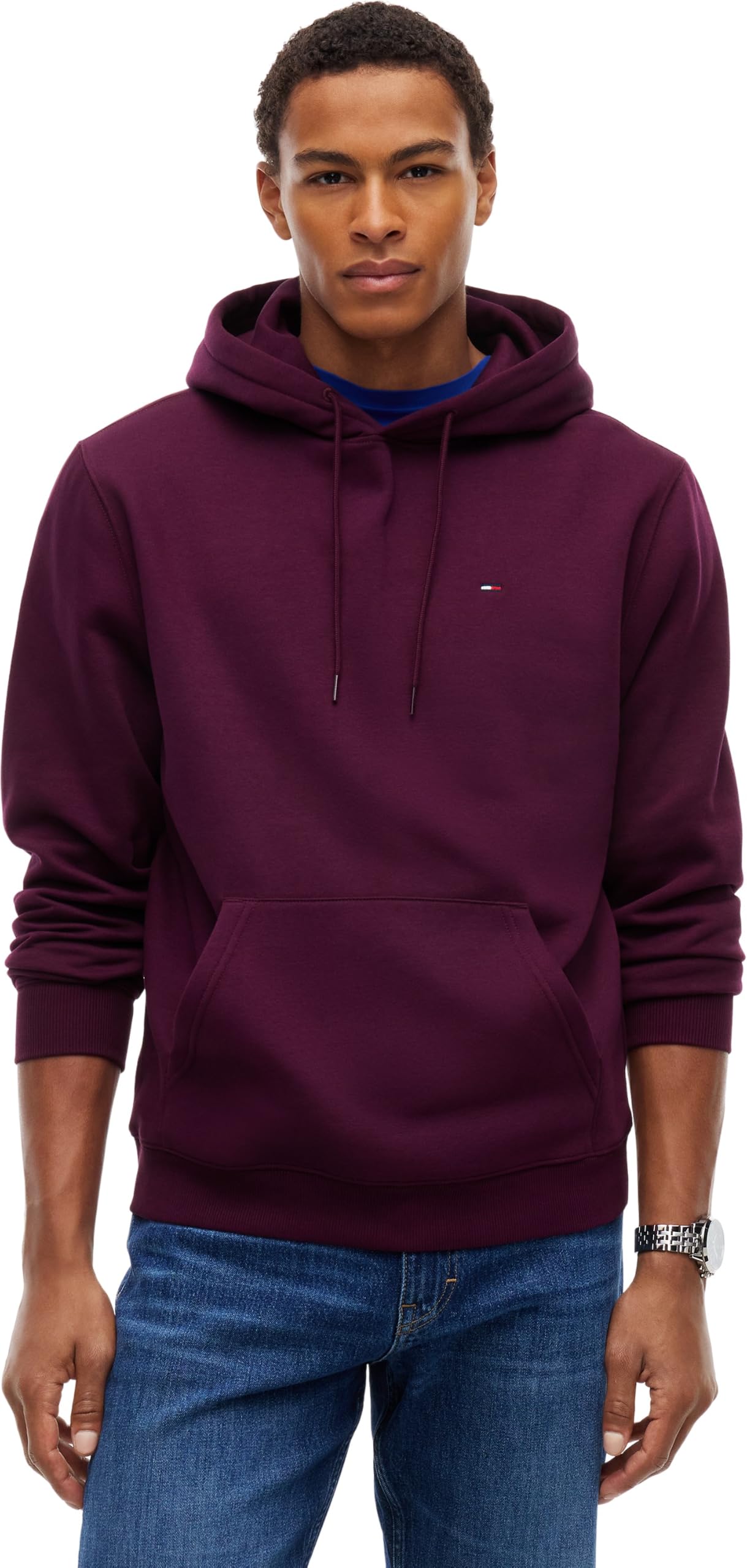 Tommy Jeans Herren Kapuzenpullover TJM Reg S Flag Dm0Dm20742, Violett (Calypso Berry), 4XL