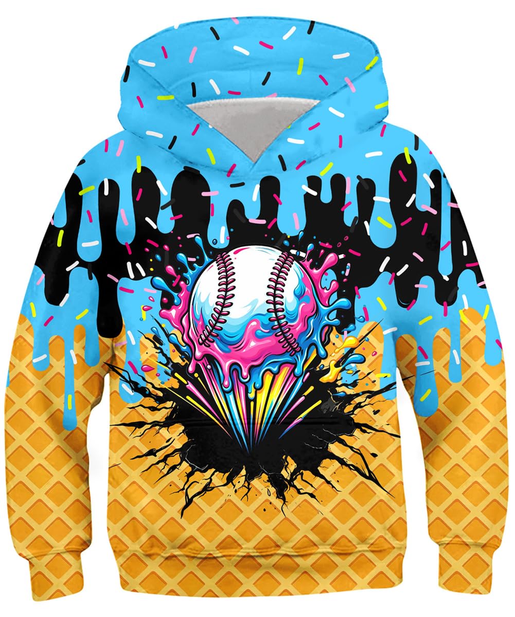 Lovekider Boys Hoodie Kids 3D Print Graphic Pullover Sweatshirt 6-16 Years