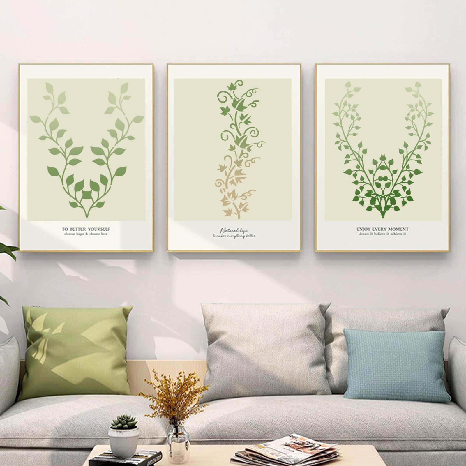 Paquete de 12 plantillas de hojas de vid, plantillas de dibujo para manualidades, plantillas reutilizables para pintar en madera, pared, tela, lienzo, muebles, decoración del hogar (vid)