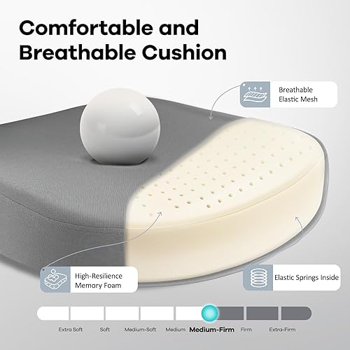 Miniatura 4 de Silla de oficina, silla de escritorio ergonómica de malla con soporte lumbar ajustable, silla de computadora con reposabrazos abatibles, sillas