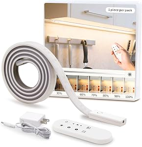 Under Cabinet Lights with Remote, 40-inch Dimmable Led Strip Lights, 5 CCT and 1090 lumens, CRI 90+, Super Bright fo Kitchen Cabinet,Shelf,Counter