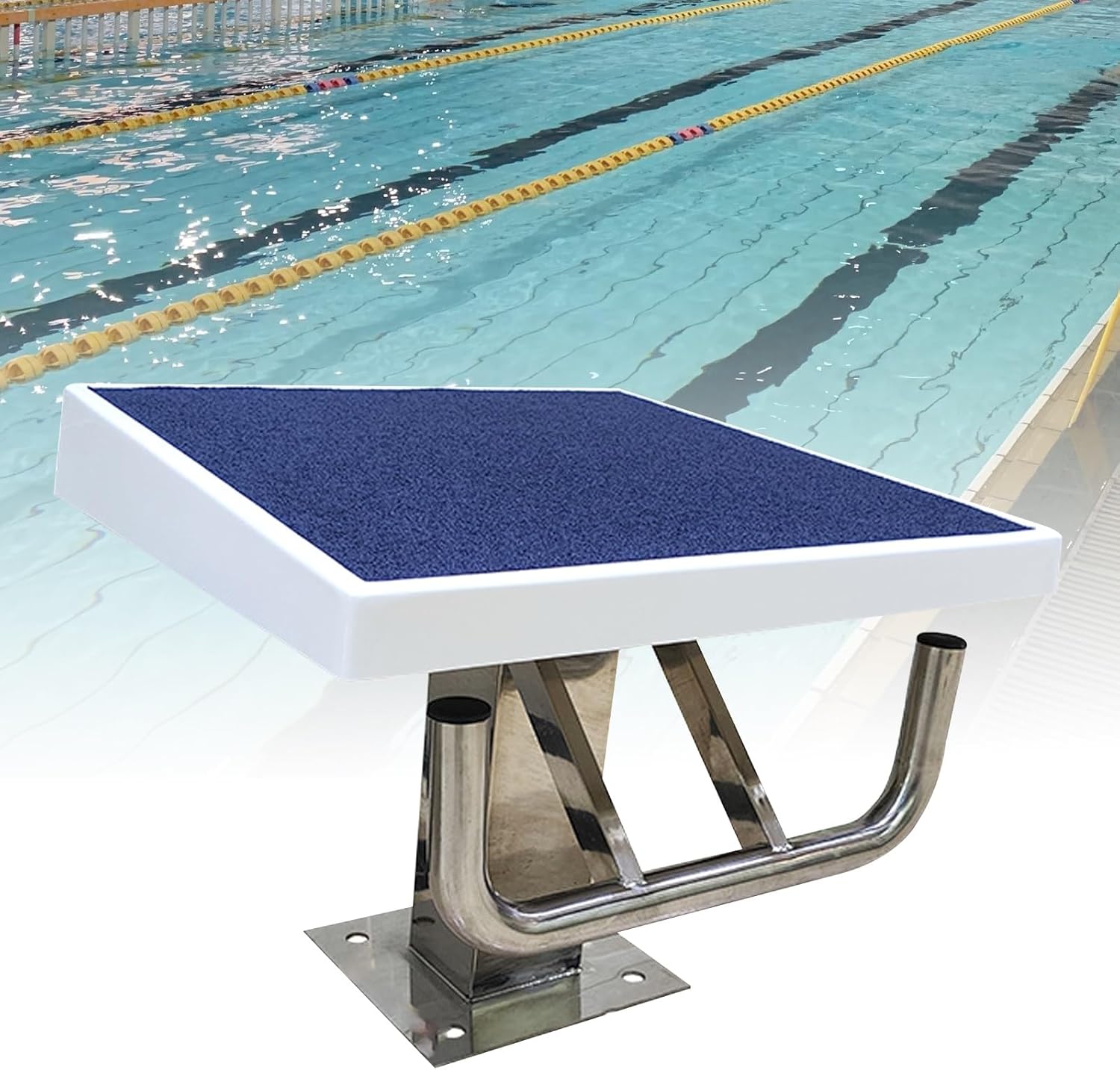 Stainless Steel Diving Platform for Pools, 9° Incline, Anti-Slip, 200kg Capacity – Safe & Diving Board for Enhanced Pool Performance