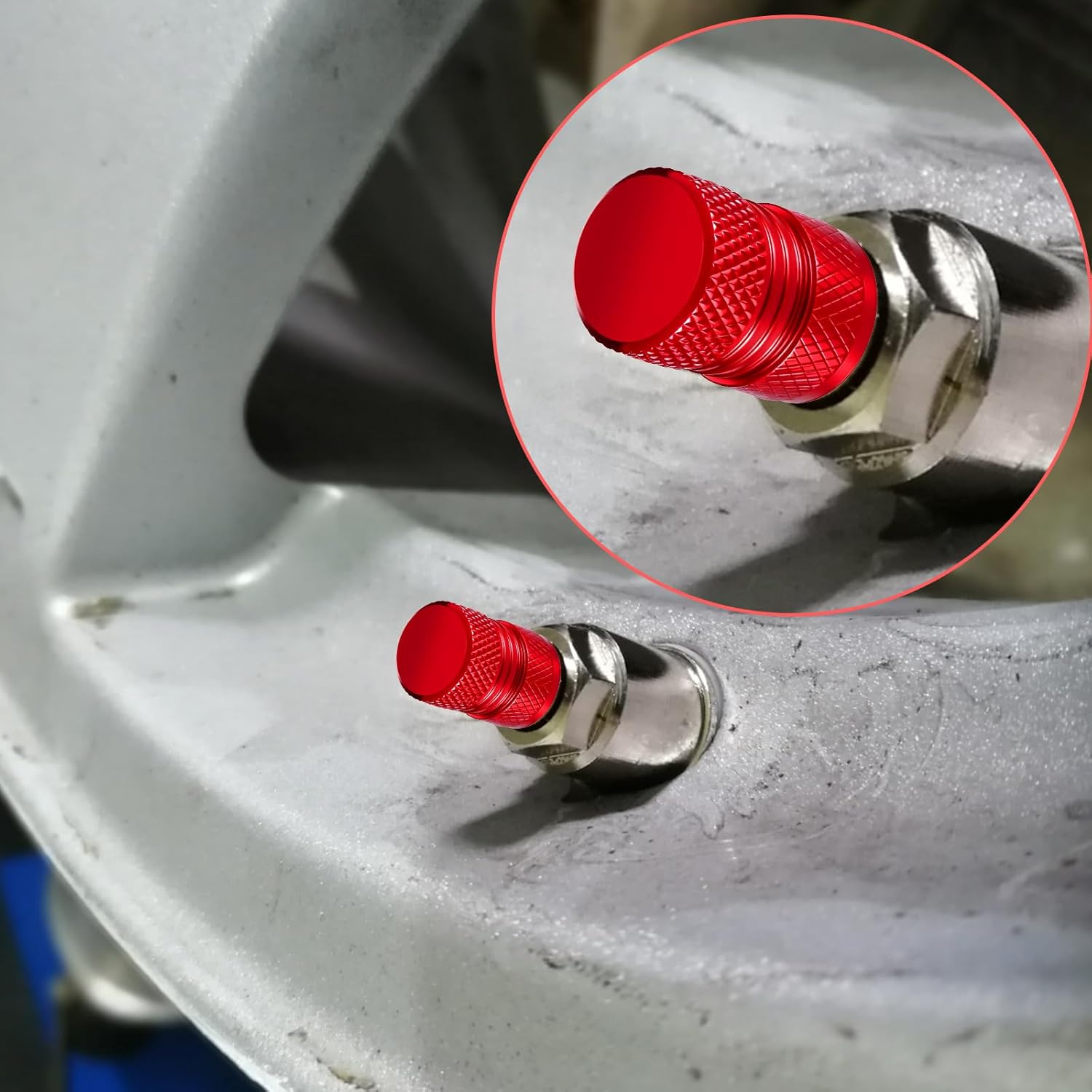 Valve Stem Caps, Ymapinc 8 Pack Aluminum Alloy Tire Valve Stem Caps Set Tyre Air Car Tire Caps Red Universal for Cars Trucks Motorcycles SUVs and Bikes - Image 4