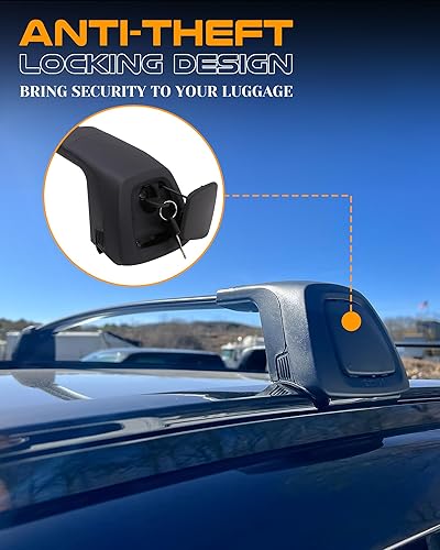 Vista 35 de Snailfly Barras transversales mejoradas para portaequipajes para Volvo XC40 2018-2025 con cerradura y silenciosos, accesorios de carga