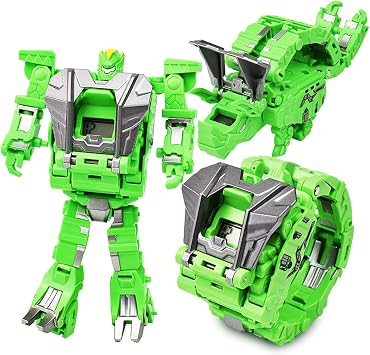 Transformer Dinosaur Watch Robot Toys,Deformation Electronic Watch Dinosaur Animal Robot Action Figure Toys for Adult Kids Boys Girls Green