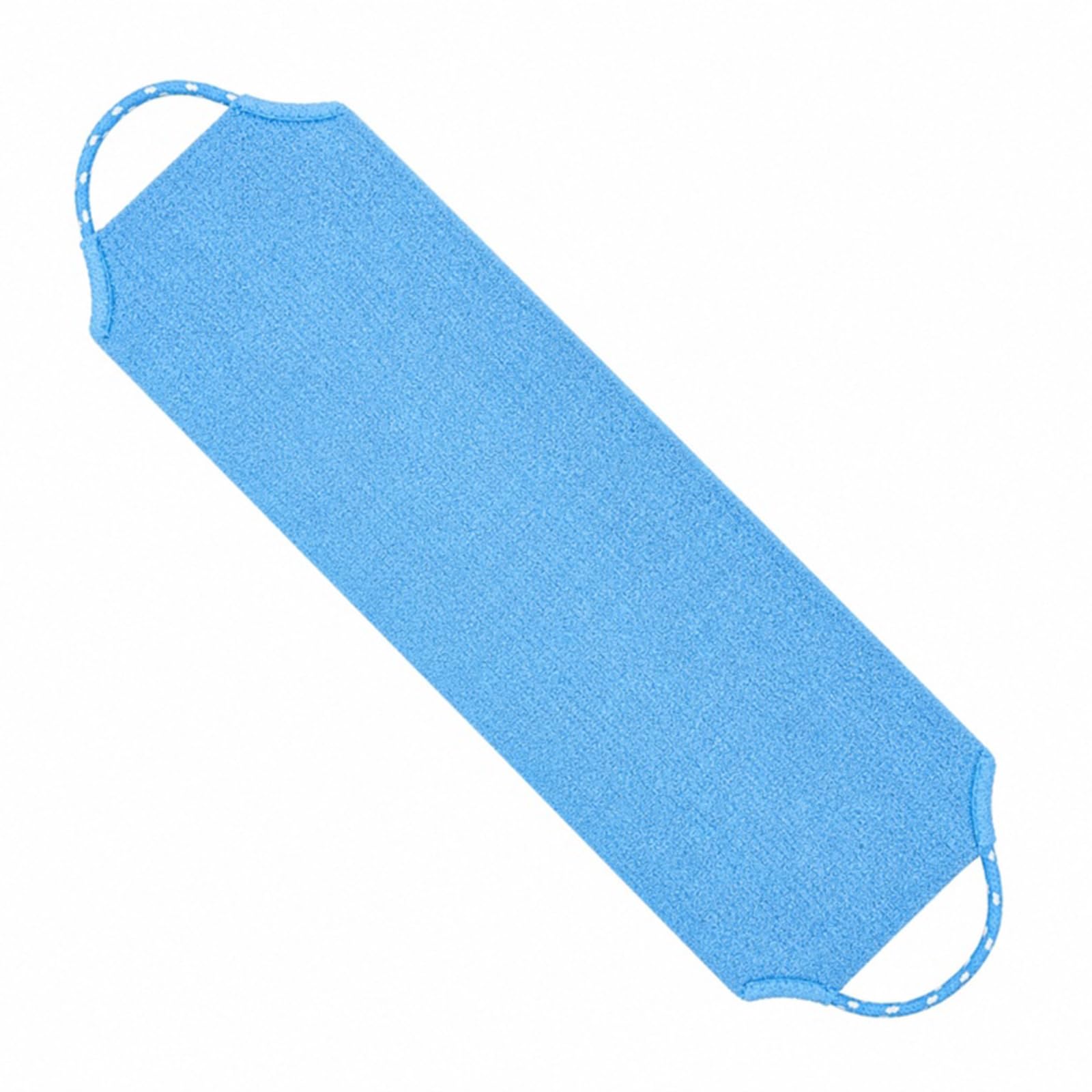Back Scrubber for Shower, Double Sided Exfoliating Back Exfoliator with Handles, Stretchable Long Body Washcloth for Men Women, Deep Cleansing Exfoliating Shower Towel (Light Blue)