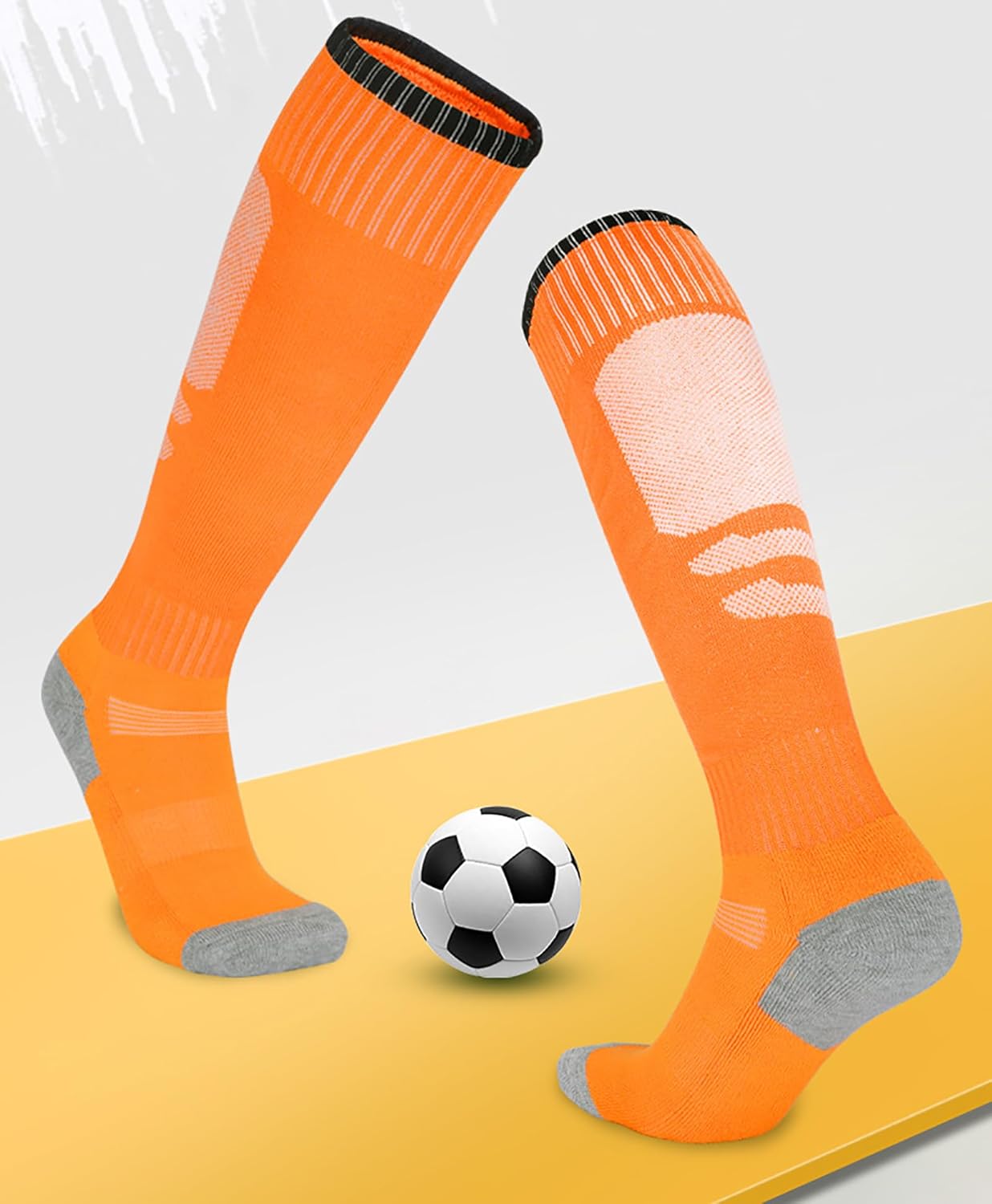 Tergy 10 Pairs Kids Soccer Socks Stretchy Knee High Tube Colorful Football Athletic Team Socks for Boys Girls - Image 4