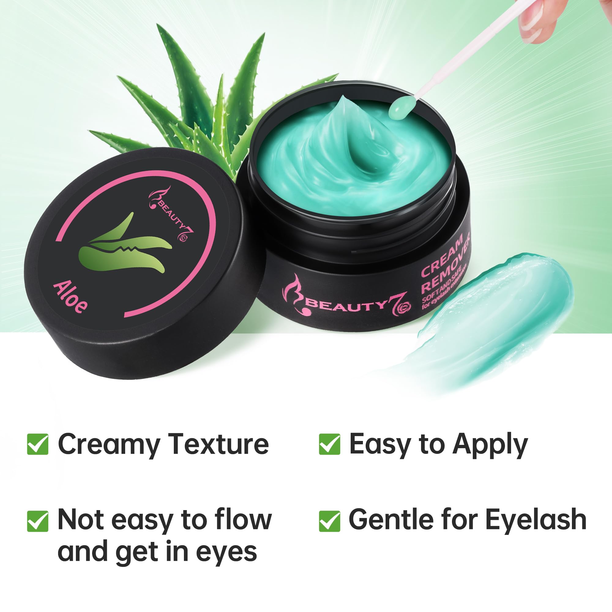 Crème démaquillante 5g Crème Dissolvante Colle Pour Extensions de Cils, Cils Extension Remover Arôme d'aloès