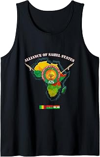 Burkina Faso, Mali and Niger, AES African Continent Novelty Tank Top