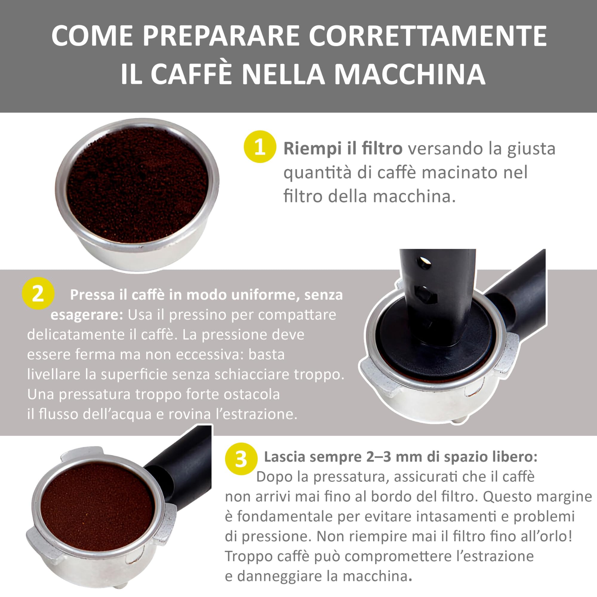 ECO-DE Macchina Caffè Cialde ESE 44 Espresso e Caffe Macinato in Polvere con Montalatte per Cappuccino, Tè o Infusioni – Coffee Machine 20 bar e Vaporizzatore in Acciaio – Disegno Stile Vintage