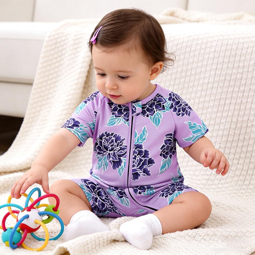 MYGBCPJS Baby Boys Girls Cotton Jumpsuit Short Sleeve Pajamas Infant Graphic Zipper Romper Summer Outfits