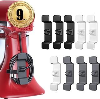 Cord Organizer for Kitchen Appliances, 9 Pack Appliance Cord Organizer Stick On, Cord Wrappers for Kitchen Appliances Compatible with Stand Mixer, Toaster, Air Fryer, Coffee Maker