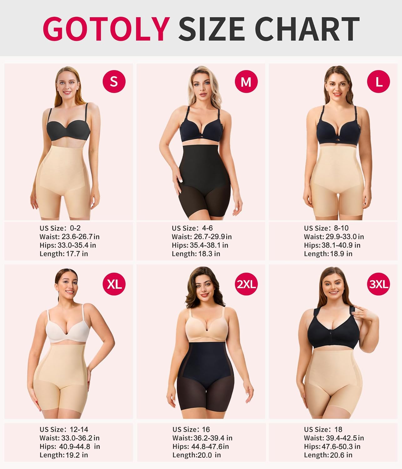 Gotoly Tummy Control Shapewear Shorts Body Shaper for Women High Waisted Butt Lifting Panties Thigh Slimming - Image 6