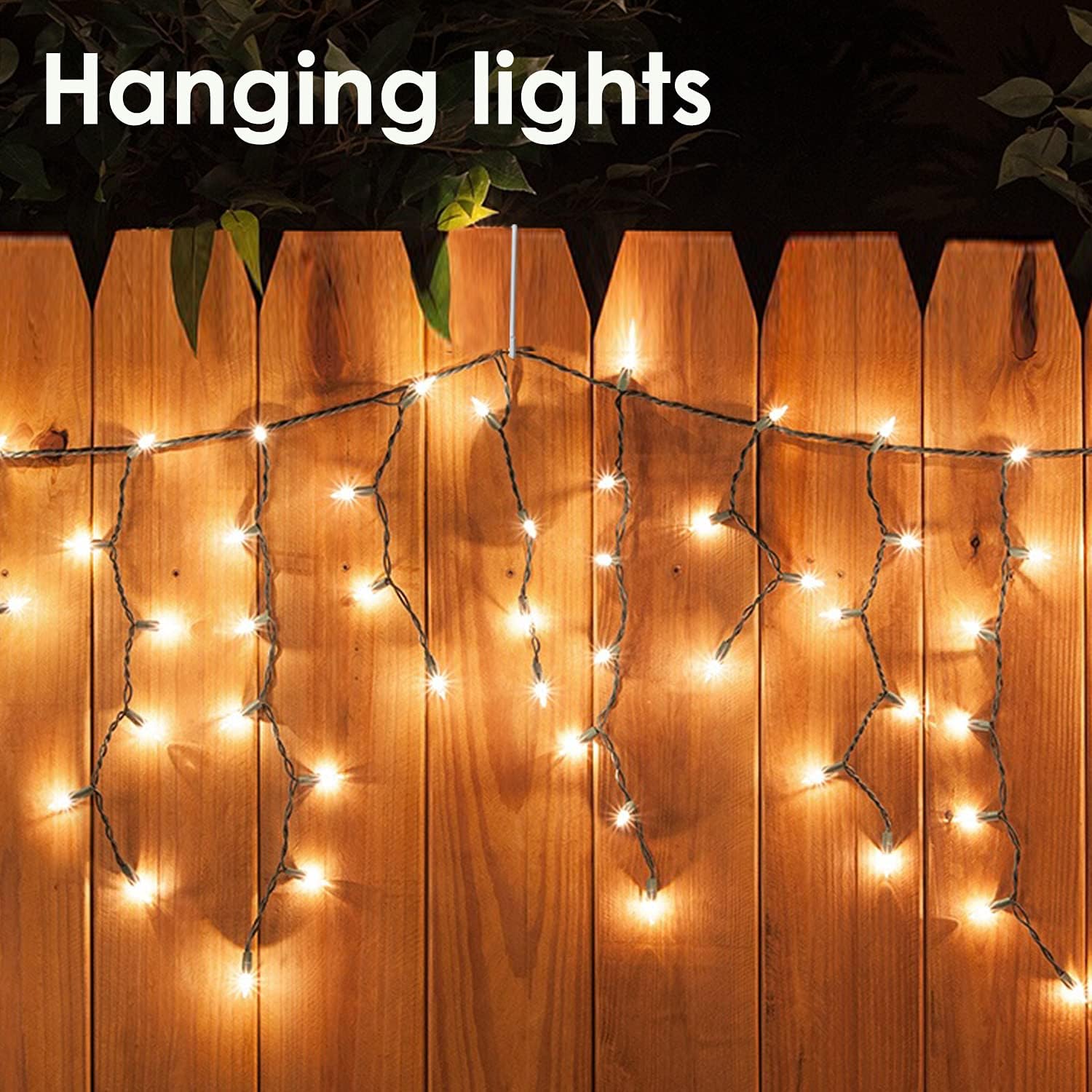 Gutapo 8 Pack White Vinyl Fence Hooks, 2 x 6 inch Pergola Patio Hooks Hangers for Hanging Plants, Planters, Bird Feeders, Lights, Lanterns, Tools