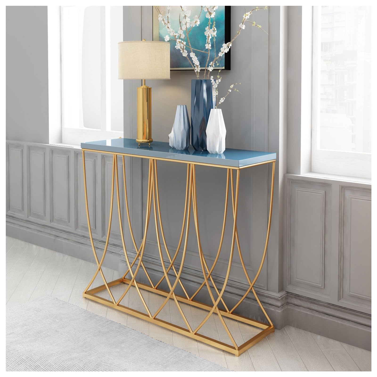 ENGENDER Console Tables Entrance Table Living Room Entryway Against The Wall Hallway Narrow Foyer Clubhouse Hotel Decorative