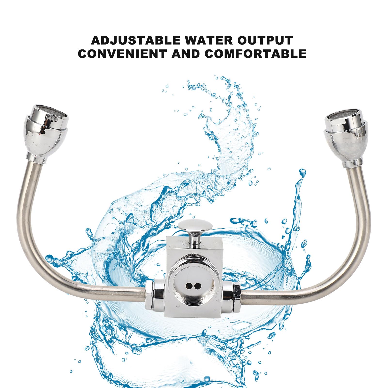 Generic Emergency Eye Washer, Faucet Eyewash Station Double Nozzles Diverter Valve Control for Factory, Genericwpi8fgyk10