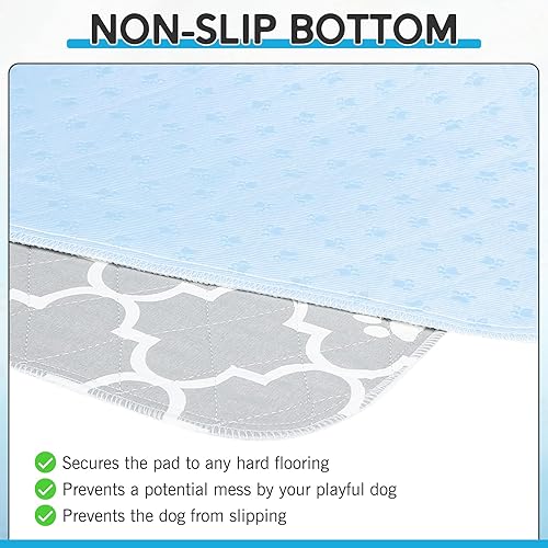 Miniatura 4 de Almohadillas para orina para perros, almohadillas lavables y reutilizables, 4 almohadillas de entrenamiento para mascotas (24 x 36 pulgadas),
