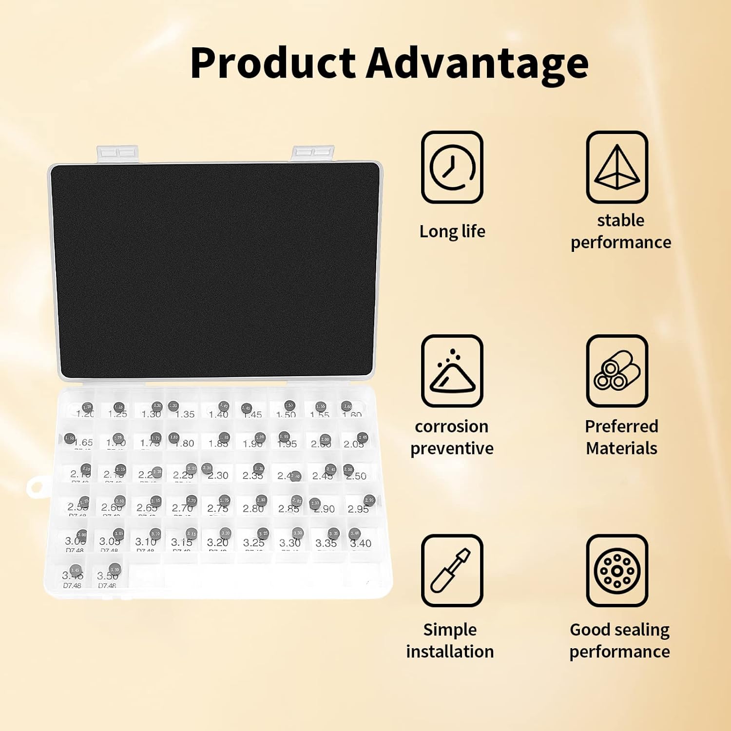 7.48mm Adjustable Valve Shim Kit O.D.1.20mm-3.50mm Thick for KX250F 2004-2019 GSX-R750 1993-2011 Yamaha YZ250F 2001-2013 Honda NPS50 Ruckus 2003-2014/CRF250X 2004-2017(141pcs)