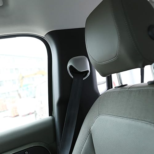 Miniatura 3 de CHEYA ABS coche cinturón decoración cubierta para Land Rover Defender 2020 coche accesorios (plata)