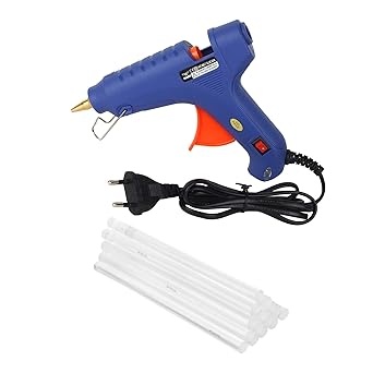 WADRO Plastic Built with Passion 100W Temperature High Power Hot Melt Glue Gun with Sticks (10 Pieces, Blue)