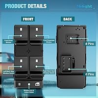 Vista 3 de Nilight Power Master Window Switch Compatible with 2007 2008 2009 2010 2011 2012 2013 Chevy Silverado 1500 2500HD 3500HD GMC Sierra Yukon 2009-2016