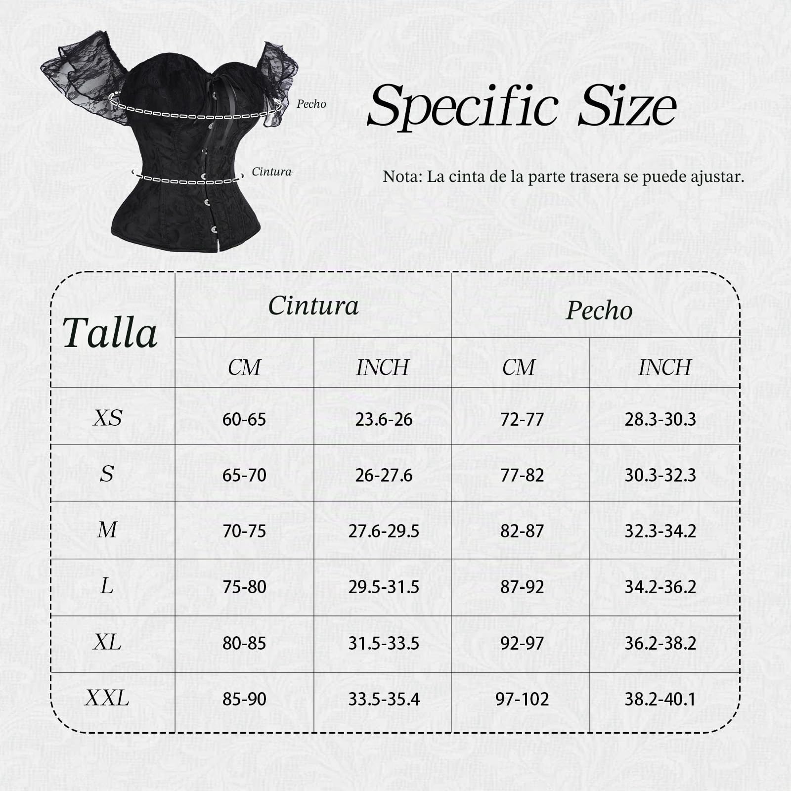 SUKUTU Corsé de pecho completo para Mujer con Tirantes de Encaje parte superior ajustada al Cuerpo corsé gótico Retro con cierre Frontal Ropa interior moldeadora