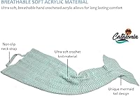 Vista 3 de Catalonia Manta de cola de sirena con correa antideslizante para el cuello