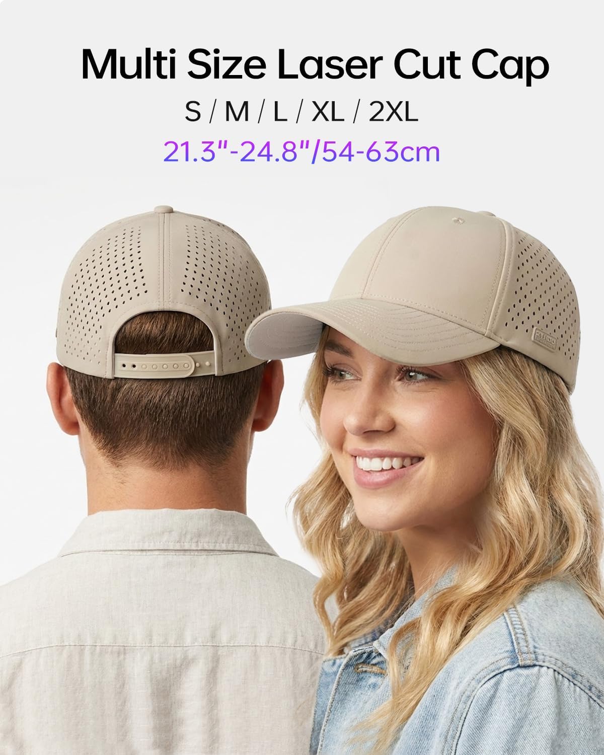 Zylioo Oversize XXL Baseball Mesh Cap,Extra Large Laser Cut Cap,L M S Trucker Hat,Quick Dry Summer Cooling Golf Cap