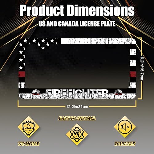 Miniatura 9 de Marco de matrícula con diseño de animales y bosque de montaña de mama, personalizable de acero inoxidable, divertido accesorio para placa de