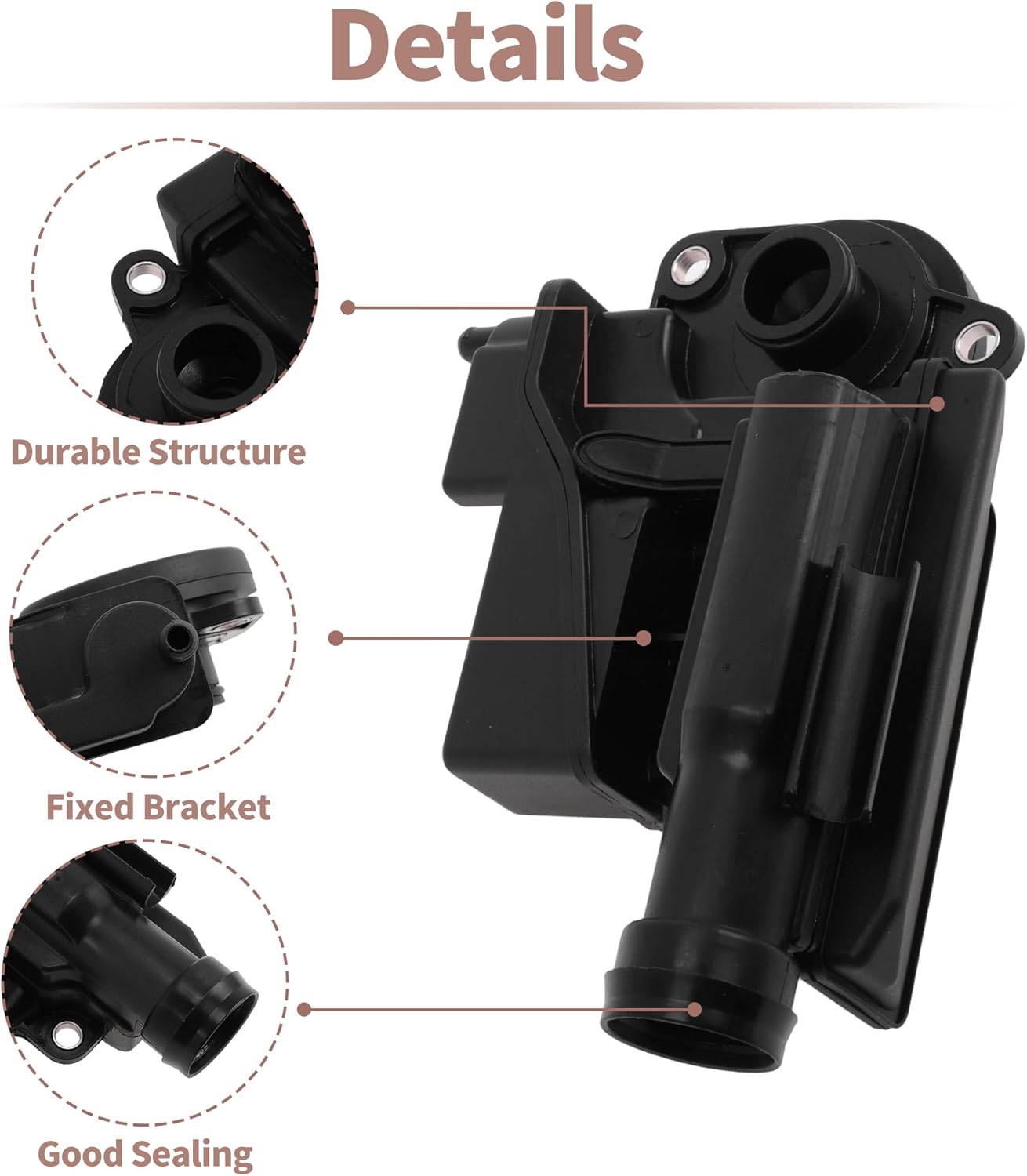 079103464D/4046283553709 PCV Valve for AUDI Q7 ELITE SPORT for Utility 4-DOOR 2007-2010 Positive Crankcase Ventilation Valve Plastic Black 1 Pcs
