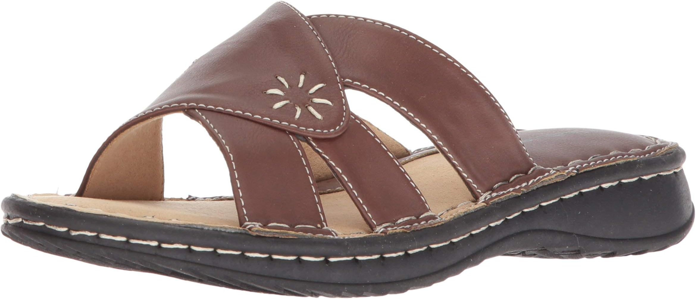 Ad Tec Women's Slide Designer Footwear for Any Occasion, Slip on Flat Sandal Rubber Outsole
