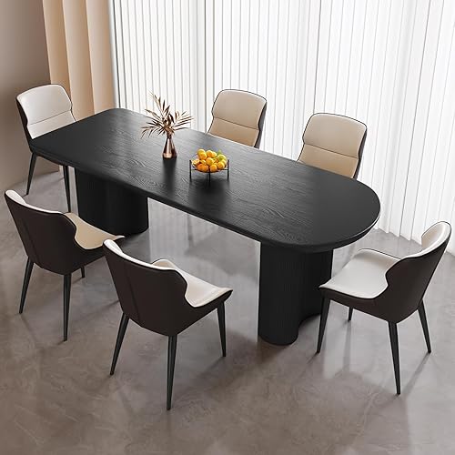 Miniatura 34 de Juego de mesa de comedor para 4, mesa de cocina moderna con 4 sillas, juego de mesa de comedor para cocina, comedor, hogar y oficina (mesa blanca de