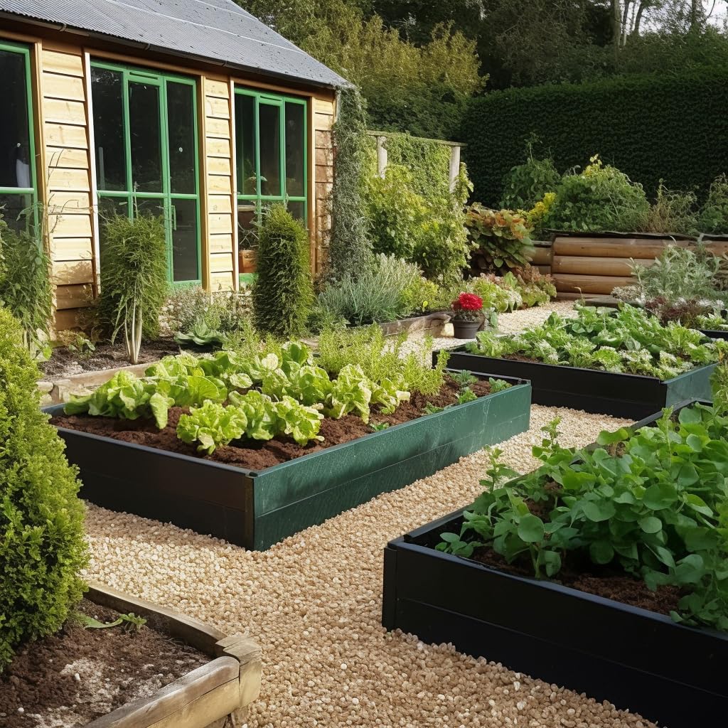 Gardenskill Green Raised Garden Bed 300Mm High | Modular Extendable Outdoor Raised Vegetable Planter Kit | Allotment Veg Plant Box Frame For Strawberry Tomato Brassica Salad Herb Flower (2.5X1.25x0.3m H)