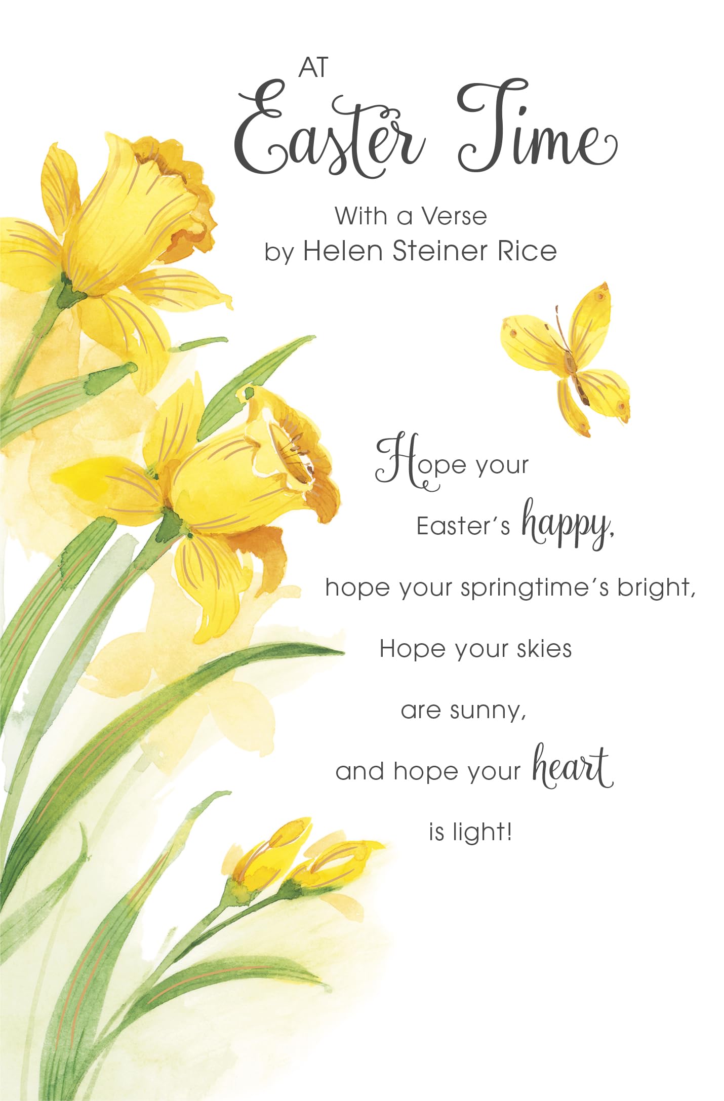 Easter Card Daffodils And Easter Poem