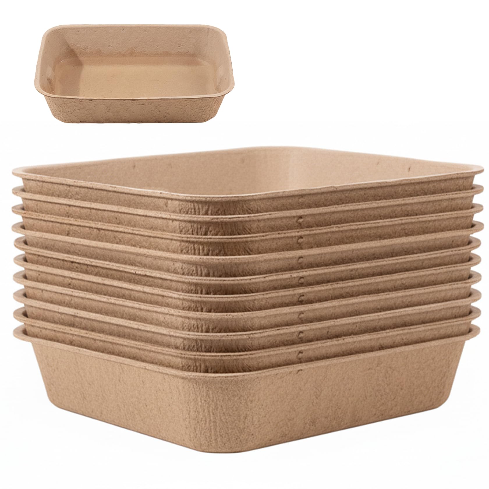 Ameble 10 Pack Disposable Cat Litter Box, Large Portable Travel Litter Box for Cats, No Cleanup Needed, Extra Absorbent & Leak-Resistant Tray, Ideal for Camping