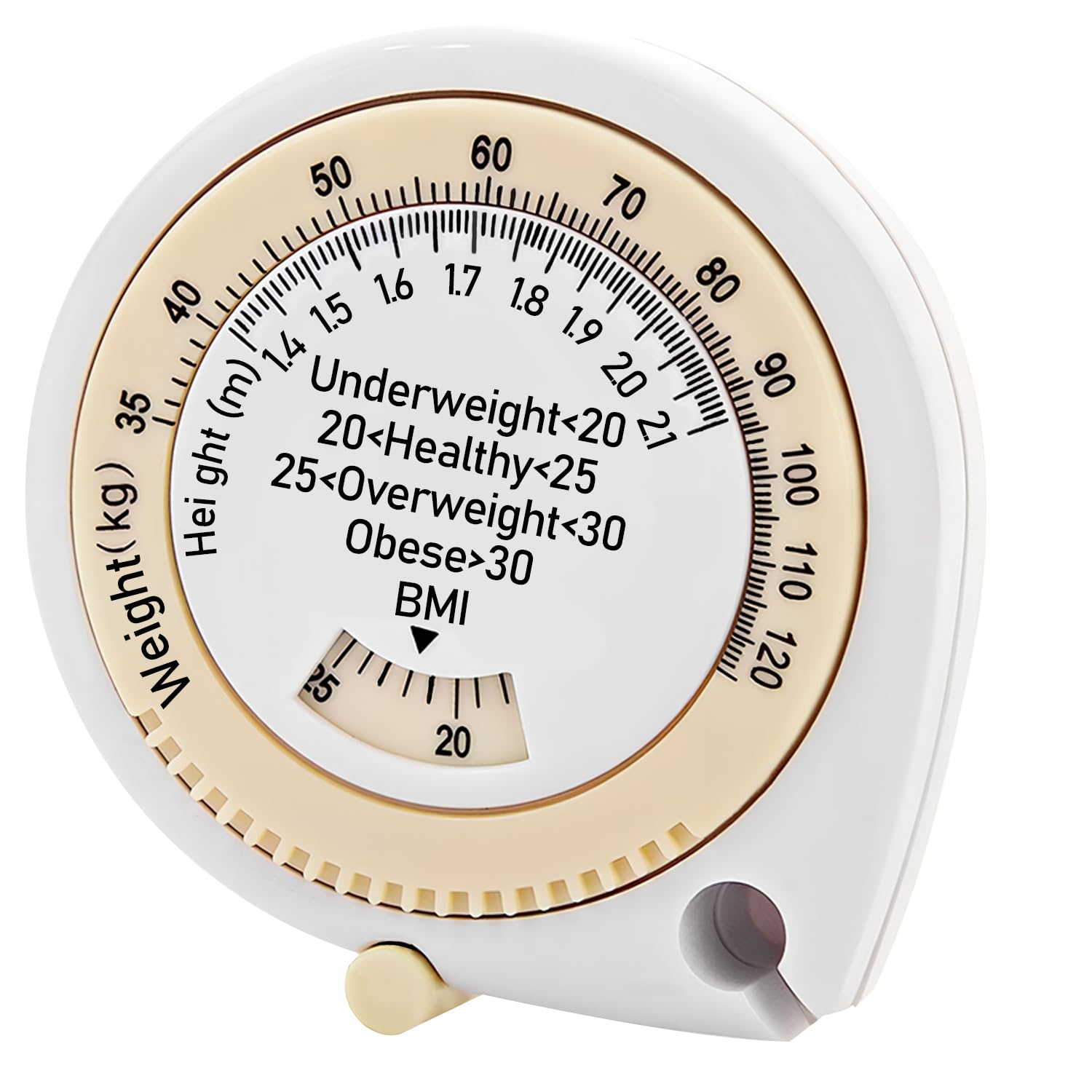 Body Measure Tape 60inch for Accurately Measuring BMI Skin Fold Fitness and Weight-Loss(White)