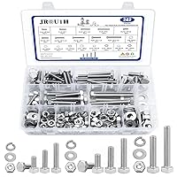 Vista 7 de Tornillo de cabeza hexagonal 1/4-20 x1 (20 unidades), tuercas de bloqueo, kits de arandelas planas y de bloqueo, acero inoxidable 304 18-8