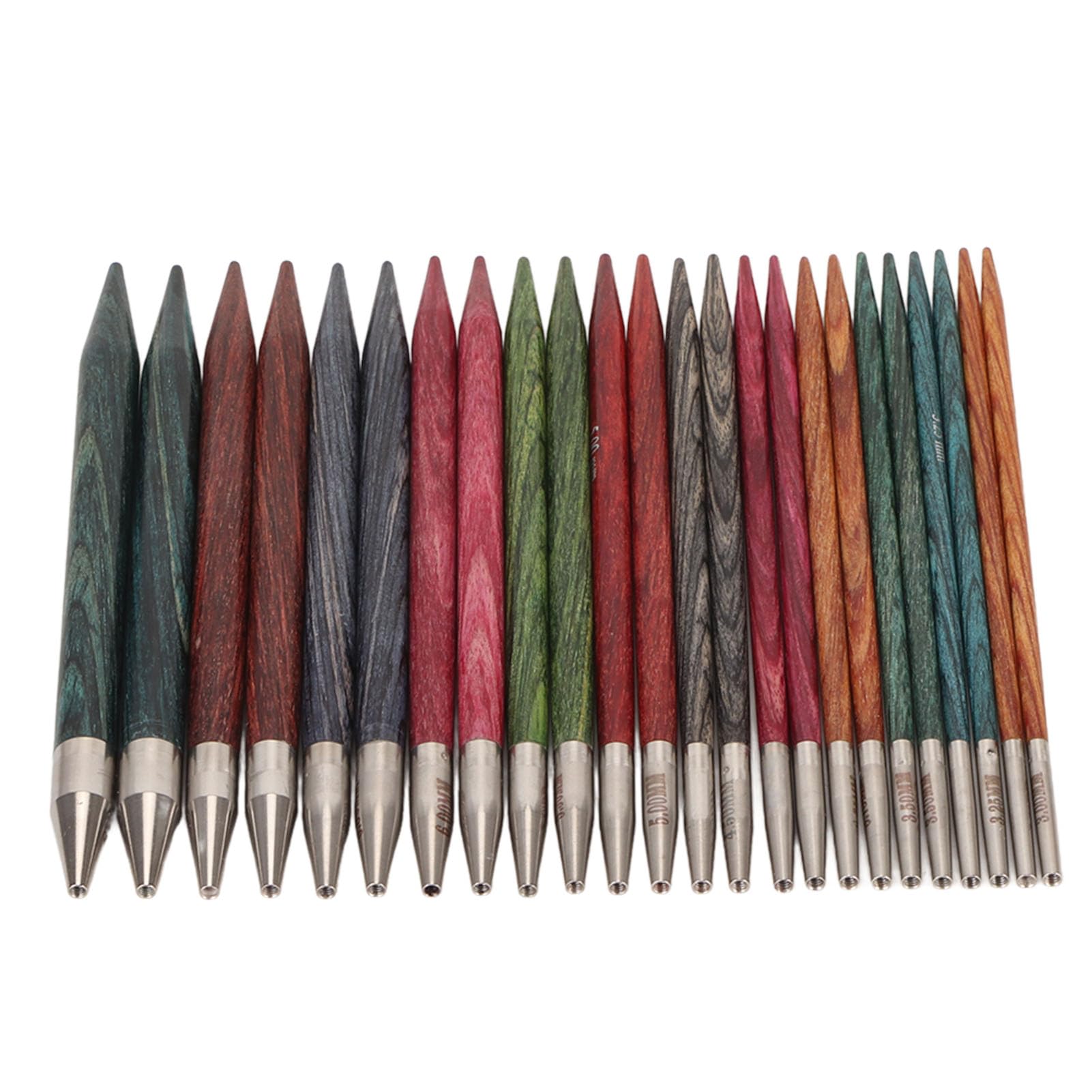 Tomotato Juego de Agujas Circulares de Tejer Intercambiables con Mango Ergonómico, Cable Flexible 12 Pares Tamaños 2-10 mm Bolsa de Almacenamiento para Lana Punto Labores Manuales