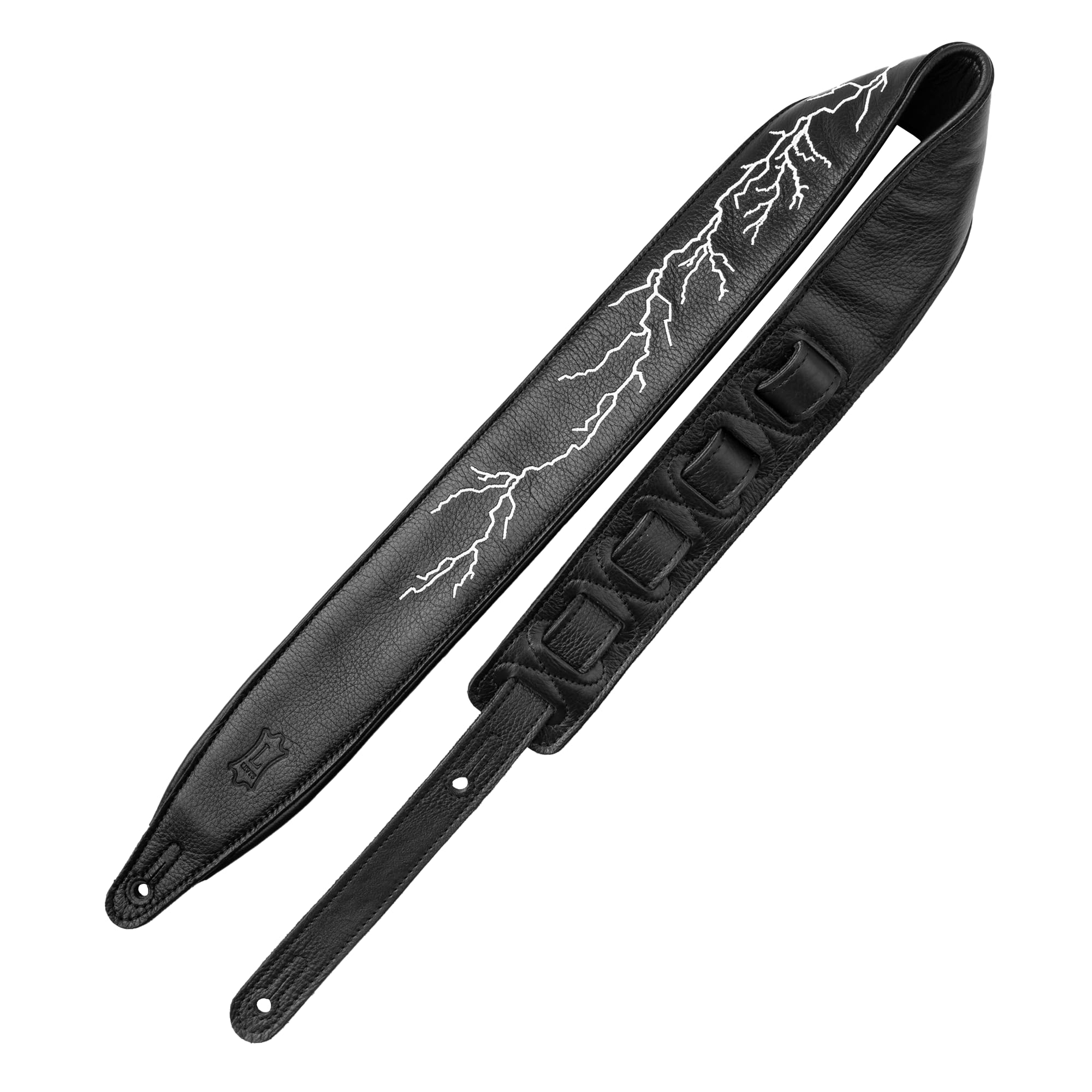 Levy's Leathers Night Life Series - Correa de piel auténtica con bordado que brilla en la oscuridad