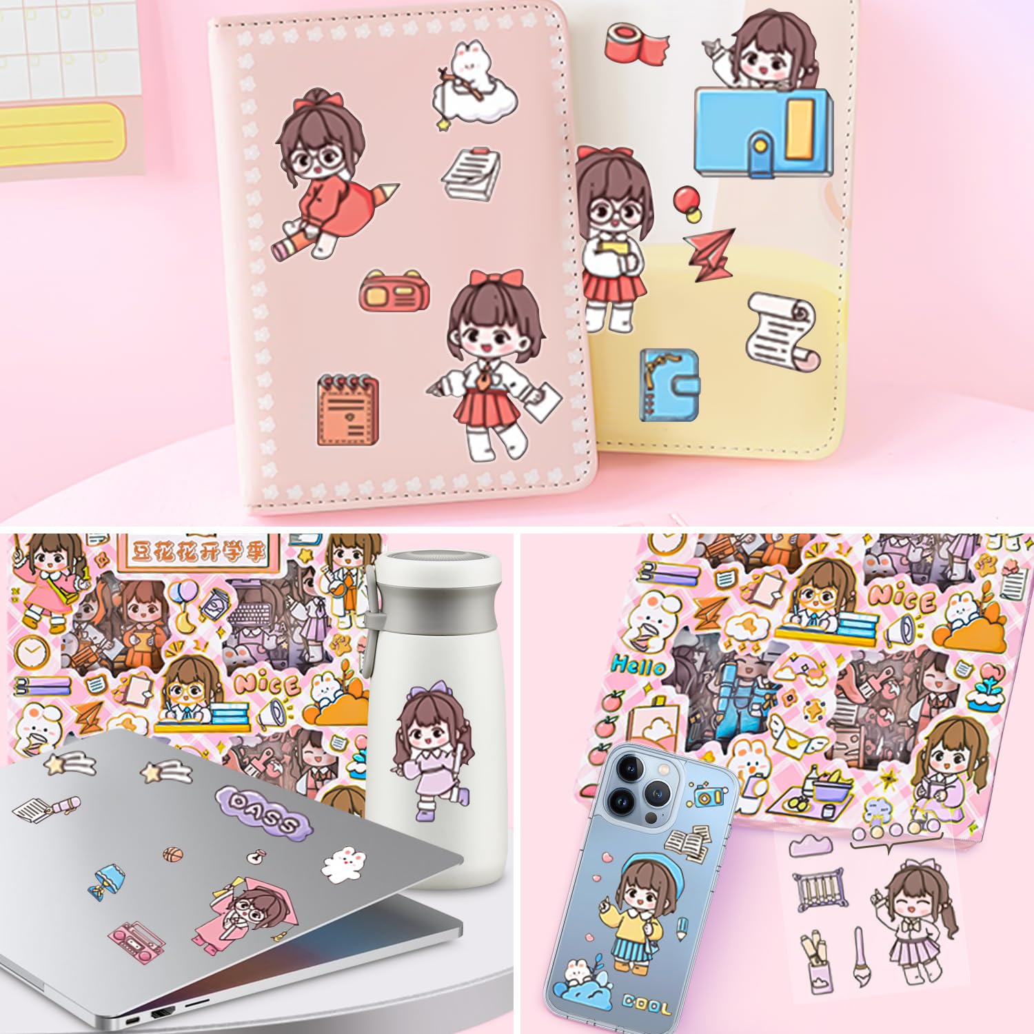 10pcs Créatif Unique Creative Diy Bandes Stickers Papier Décoratifs