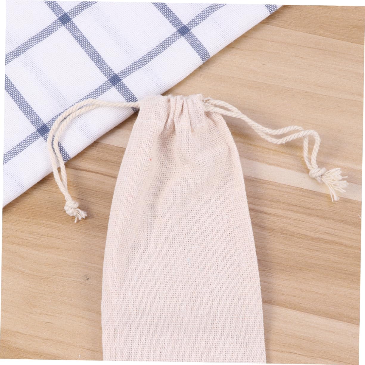2sets Cotton Pouches for Straws Straw Travel to Wash Lightweight Storage Solution 5pcs*2