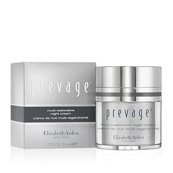 Elizabeth Arden PREVAGE Multi-Restorative Night Face Cream with Idebenone & Bio-Rhythm Recovery Complex, Moisturizer for Smoother, Firmer Skin