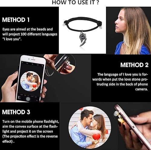 Miniatura 4 de Pulsera personalizada con imagen en el interior, pulseras personalizadas para parejas de proyección de fotos para él y ella, pulseras a juego para