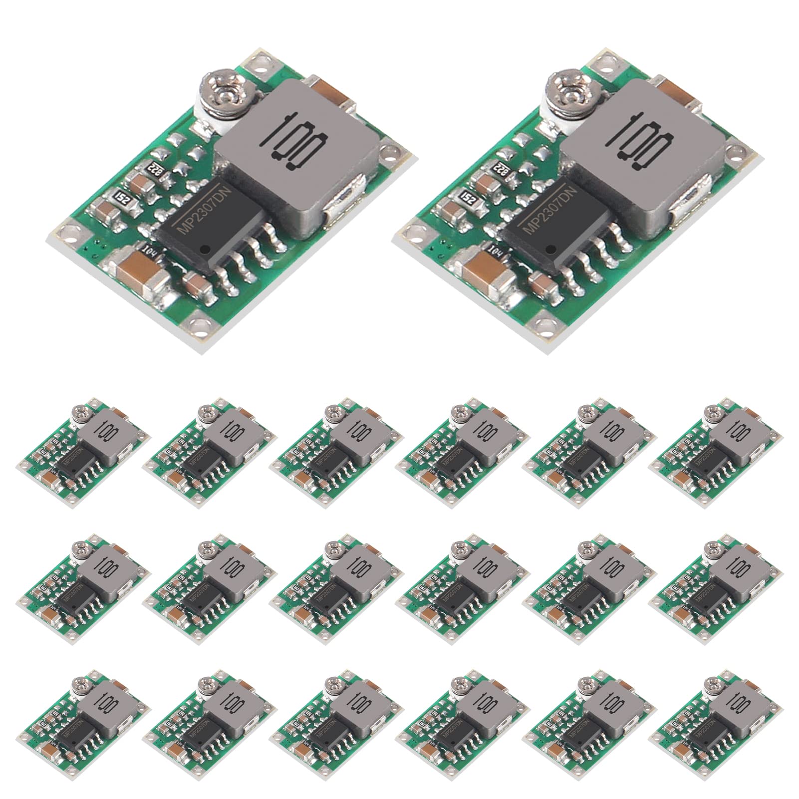 Aobao20pcs Mini 360 Buck Converter Mini 360 3A DC-DC Adjustable Voltage 4.75V-23V to 1V-17V Step Down Power Converter Mini360 Buck Module