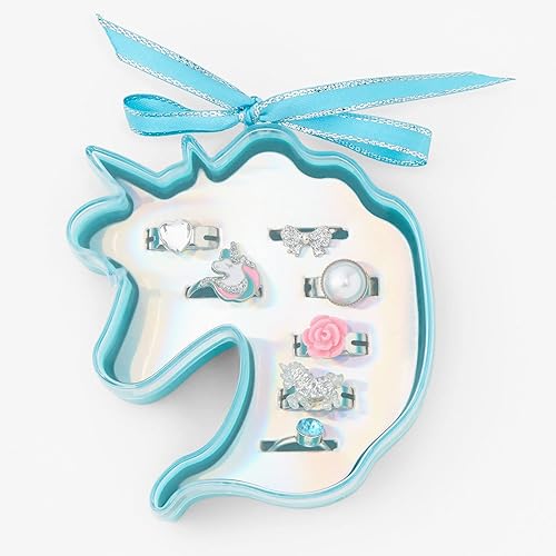 Miniatura 2 de Claires Anillos para niñas  Juego de 7 anillos para niños joyería para niñas pequeñas anillos ajustables para vestir y jugar a partir de 3 años