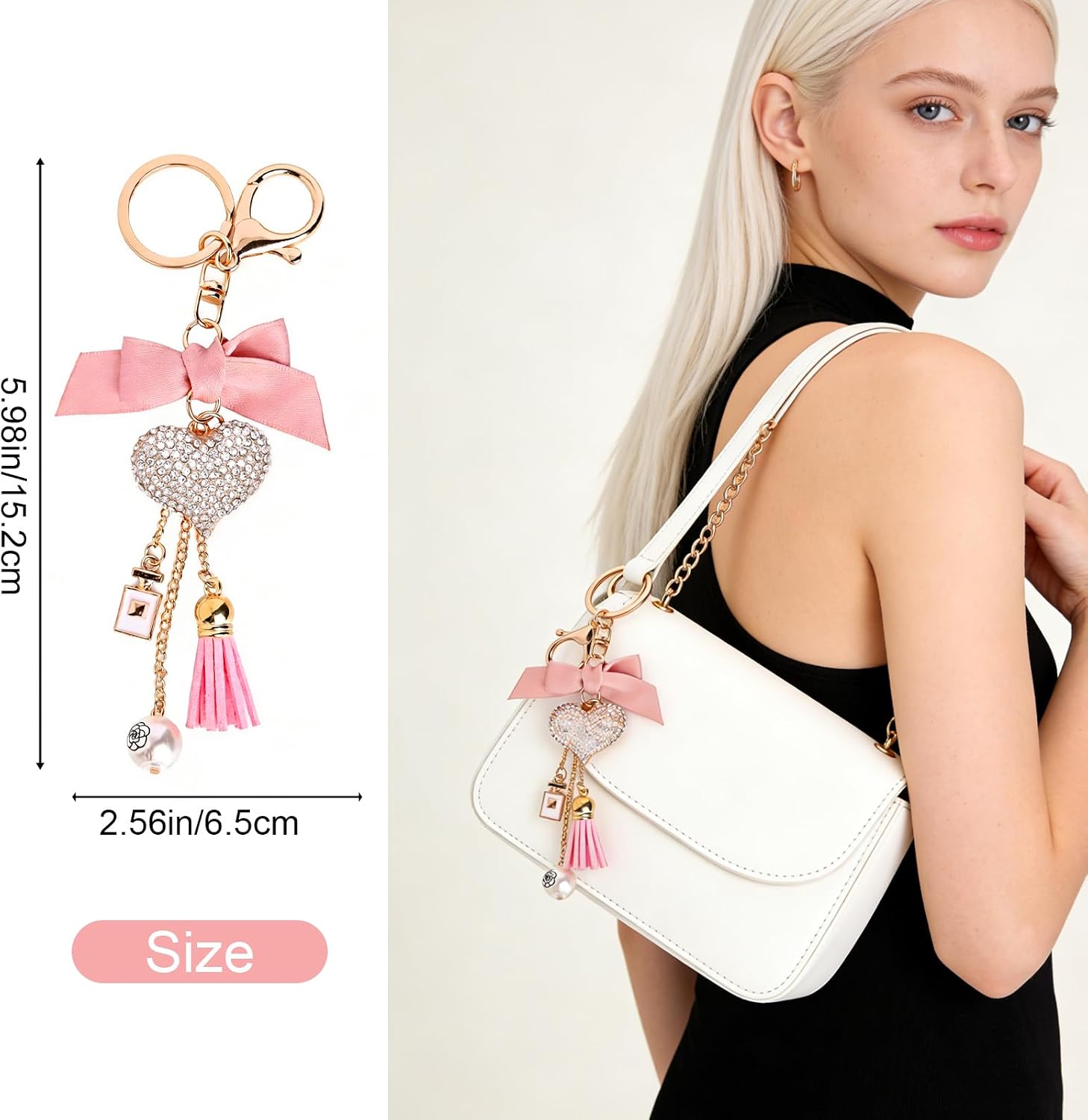Cute Keychain for Women Girls Vintage Car Key Chain Designer Charms for Purses