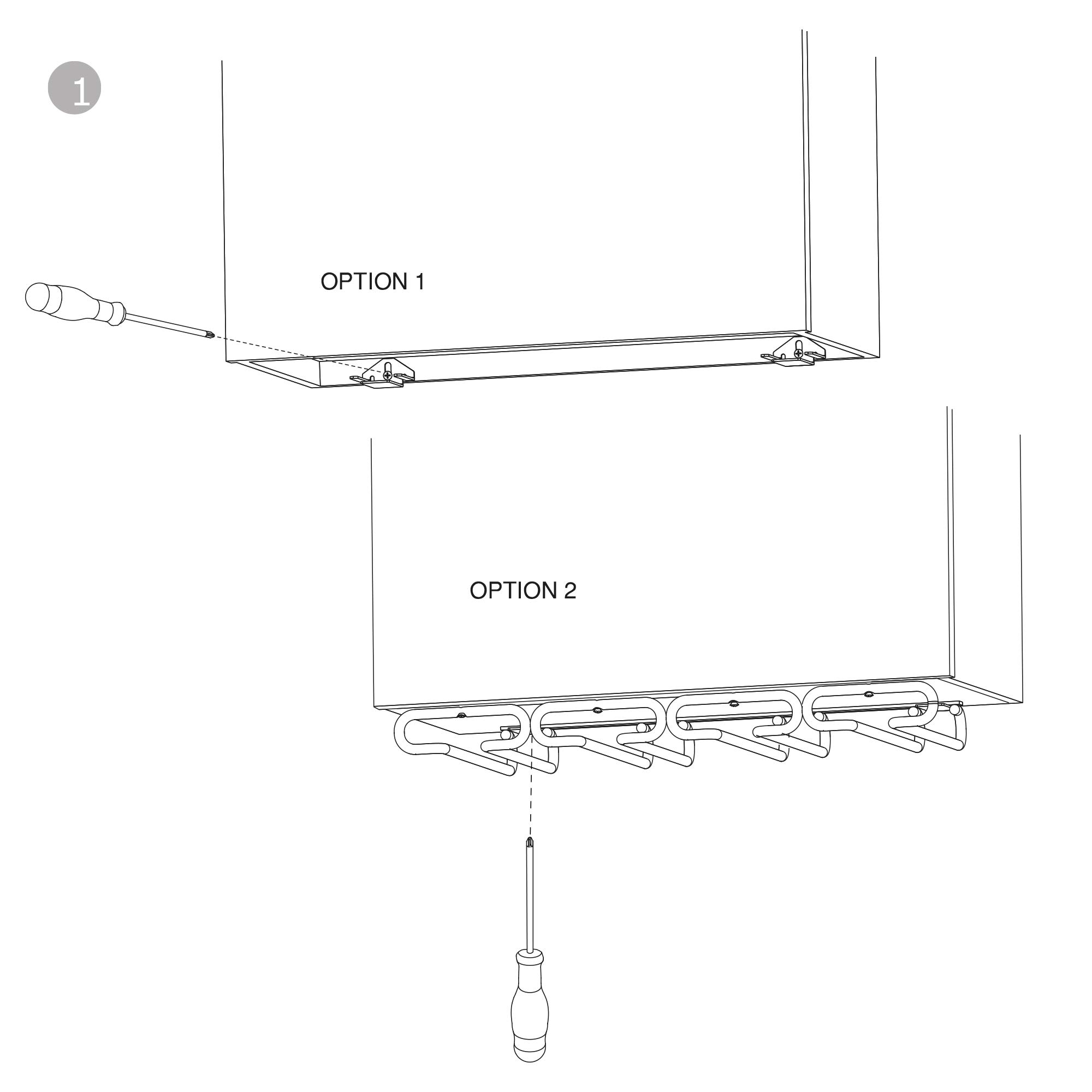 Emuca - Gläserhalter mit 4 Zeilen für Möbel, Gläserschiene für Regale oder Bars, 280 mm, Stahl, verchromt, grau