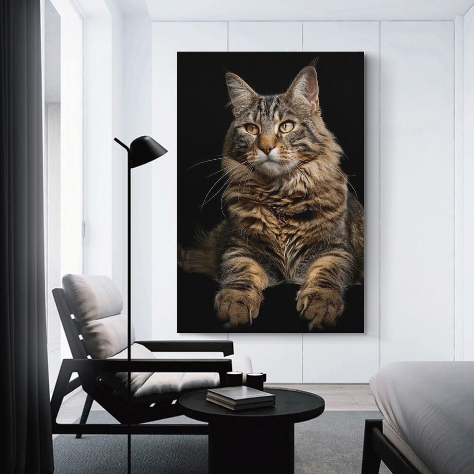 Junmoney American Bobtail Hanging Wall Art 20x30inch(50x75cm), for Small Homes, Bedrooms Or Open Spaces, Decorative Canvas Decor for Home Updates