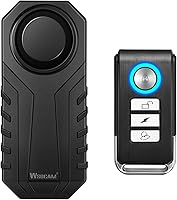 Wsdcam 113dB Waterproof Bike Motorcycle Alarm with Remote - Vibration Sensor, 7 Sensitivity Levels, Search & SOS